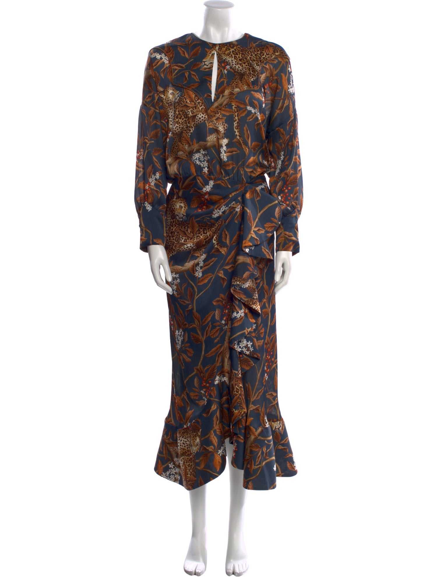 Johanna Ortiz Printed Long Dress