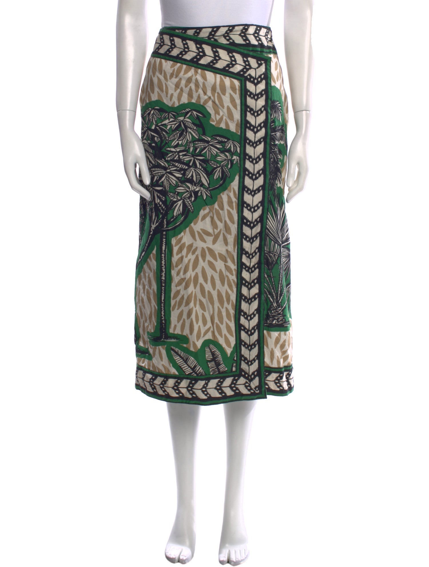 Johanna Ortiz Printed Midi Length Skirt