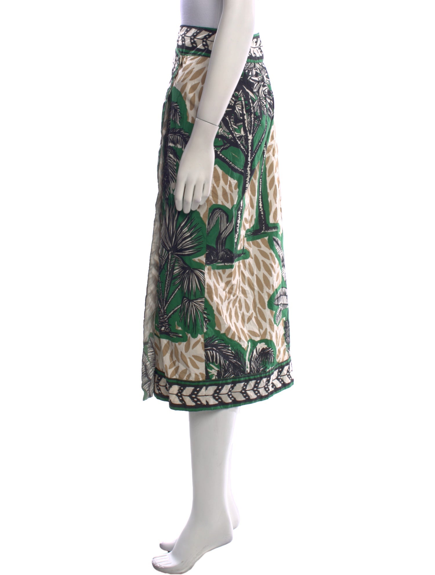 Johanna Ortiz Printed Midi Length Skirt