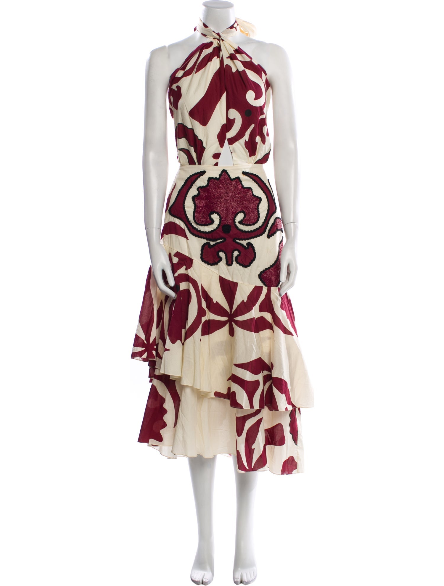 Johanna Ortiz Printed Long Dress