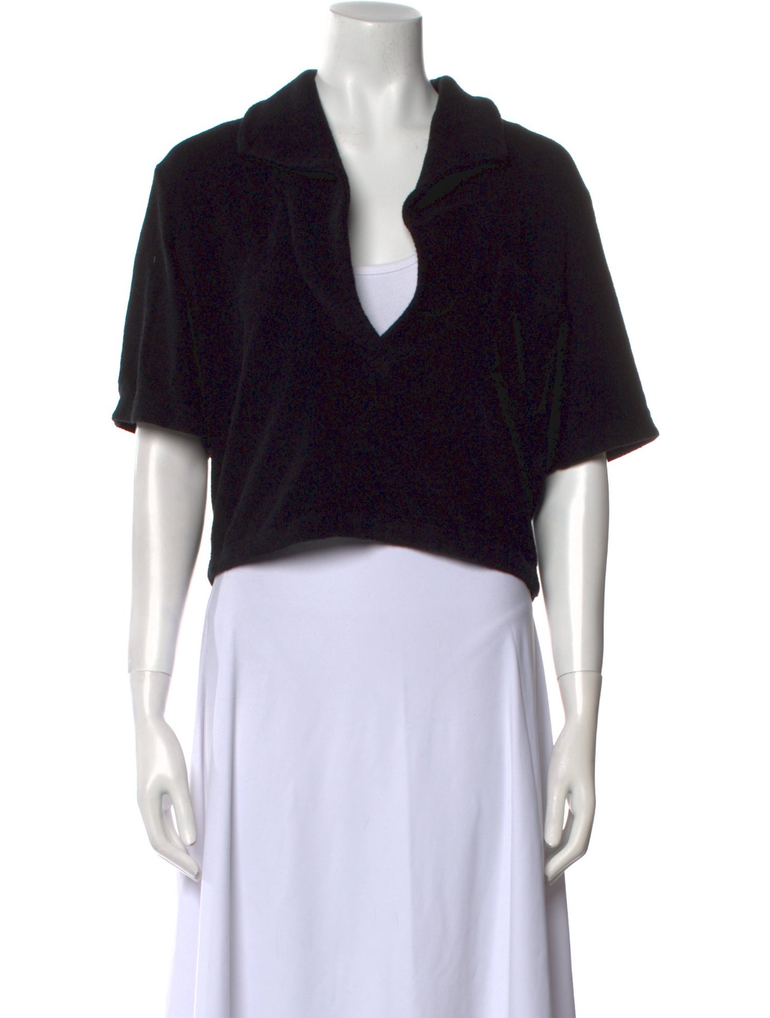 Johanna Ortiz V-Neck Short Sleeve Crop Top