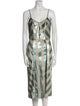 Johanna Ortiz Striped Midi Length Dress