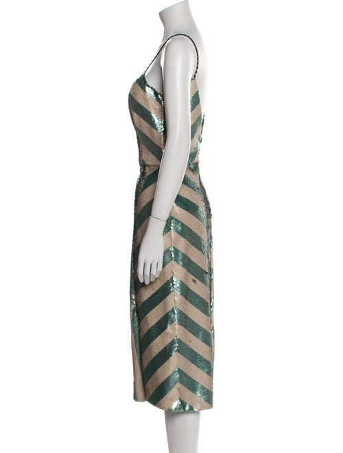 Johanna Ortiz Striped Midi Length Dress