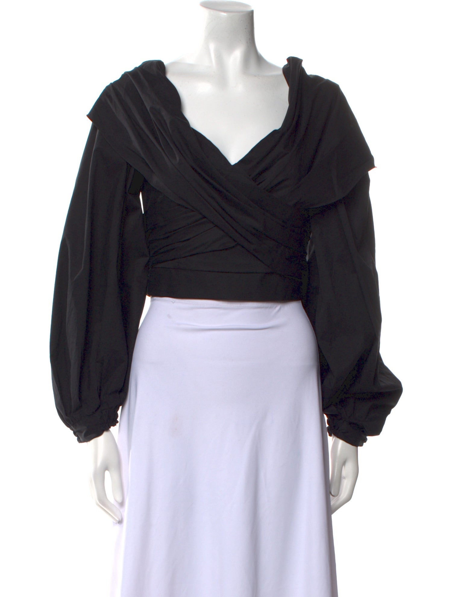 Johanna Ortiz V-Neck Long Sleeve Crop Top