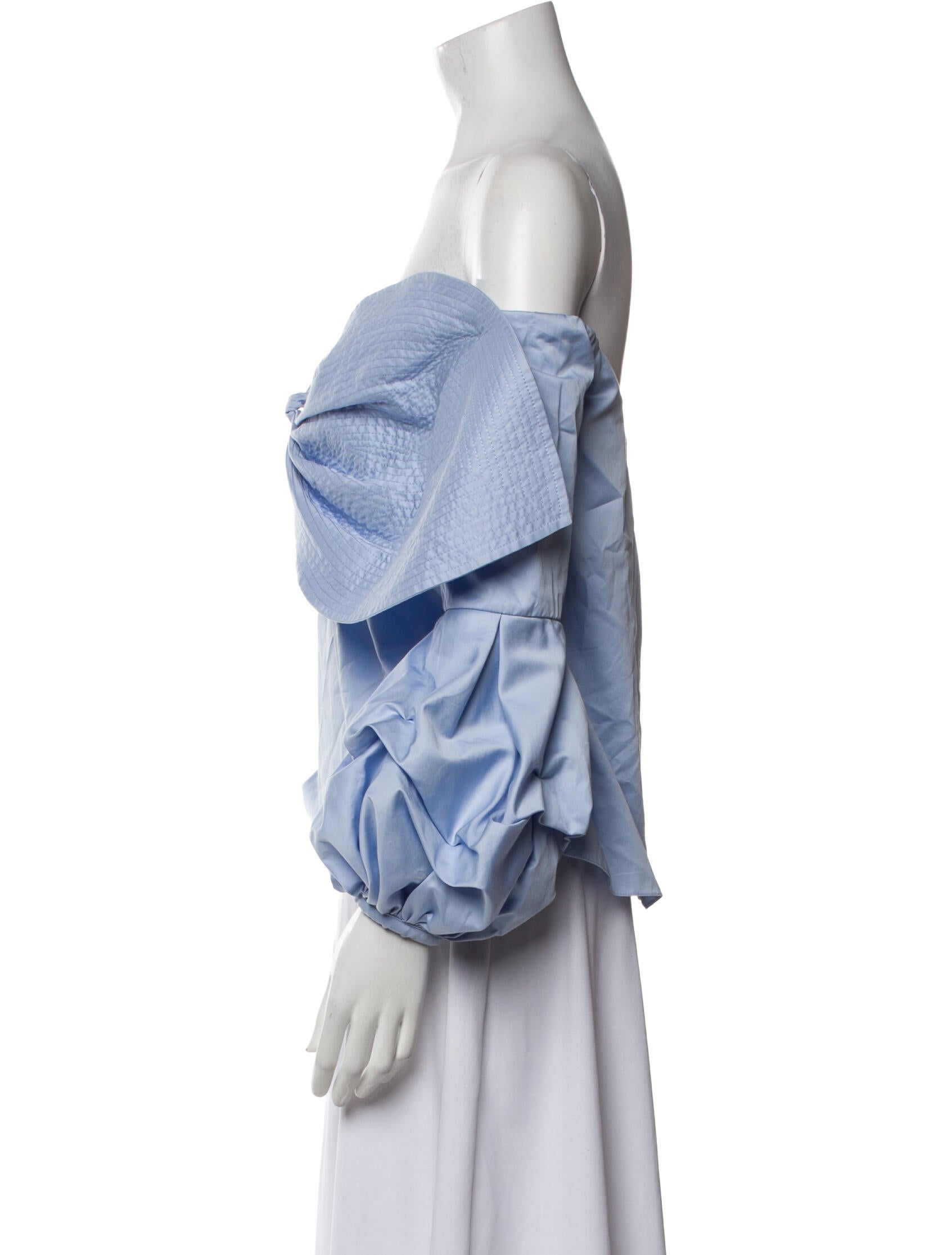 Johanna Ortiz Off-The-Shoulder Three-Quarter Sleeve Blouse