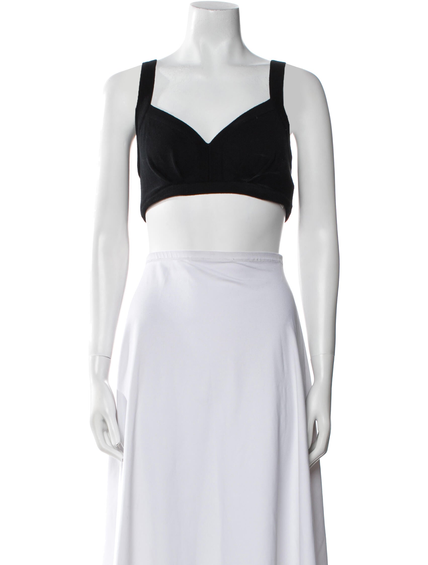 Johanna Ortiz Square Neckline Sleeveless Crop Top