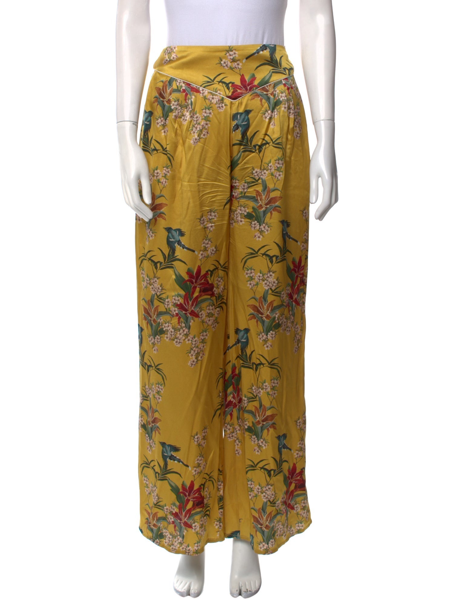 Johanna Ortiz Satin Wide Leg Pants