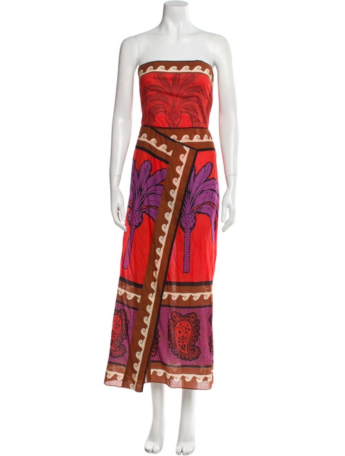 Johanna Ortiz Printed Midi Length Dress