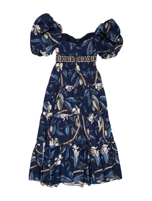 Johanna Ortiz Printed Long Dress