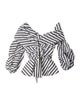 Johanna Ortiz Striped V-Neck Crop Top