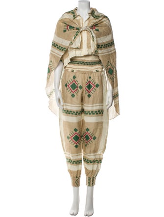 Johanna Ortiz Linen Printed Pant Set