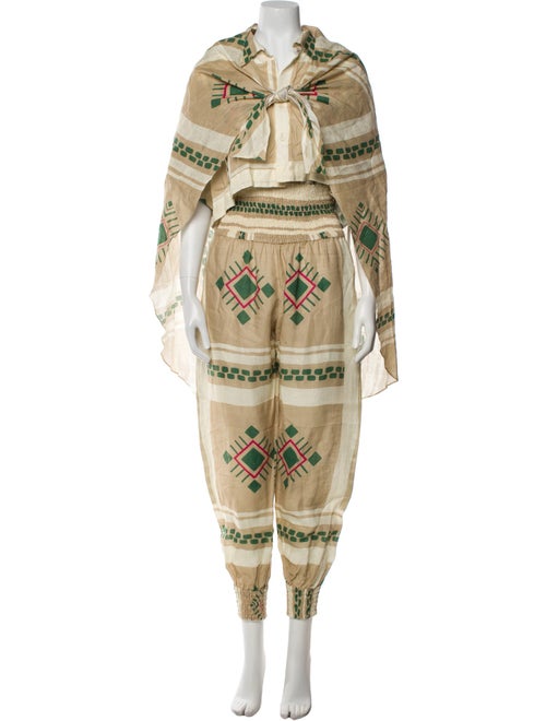 Johanna Ortiz Linen Printed Pant Set