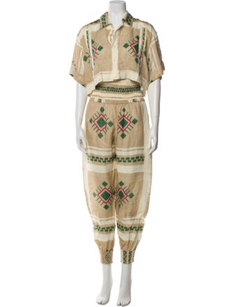 Johanna Ortiz Linen Printed Pant Set