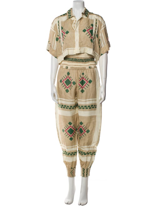 Johanna Ortiz Linen Printed Pant Set