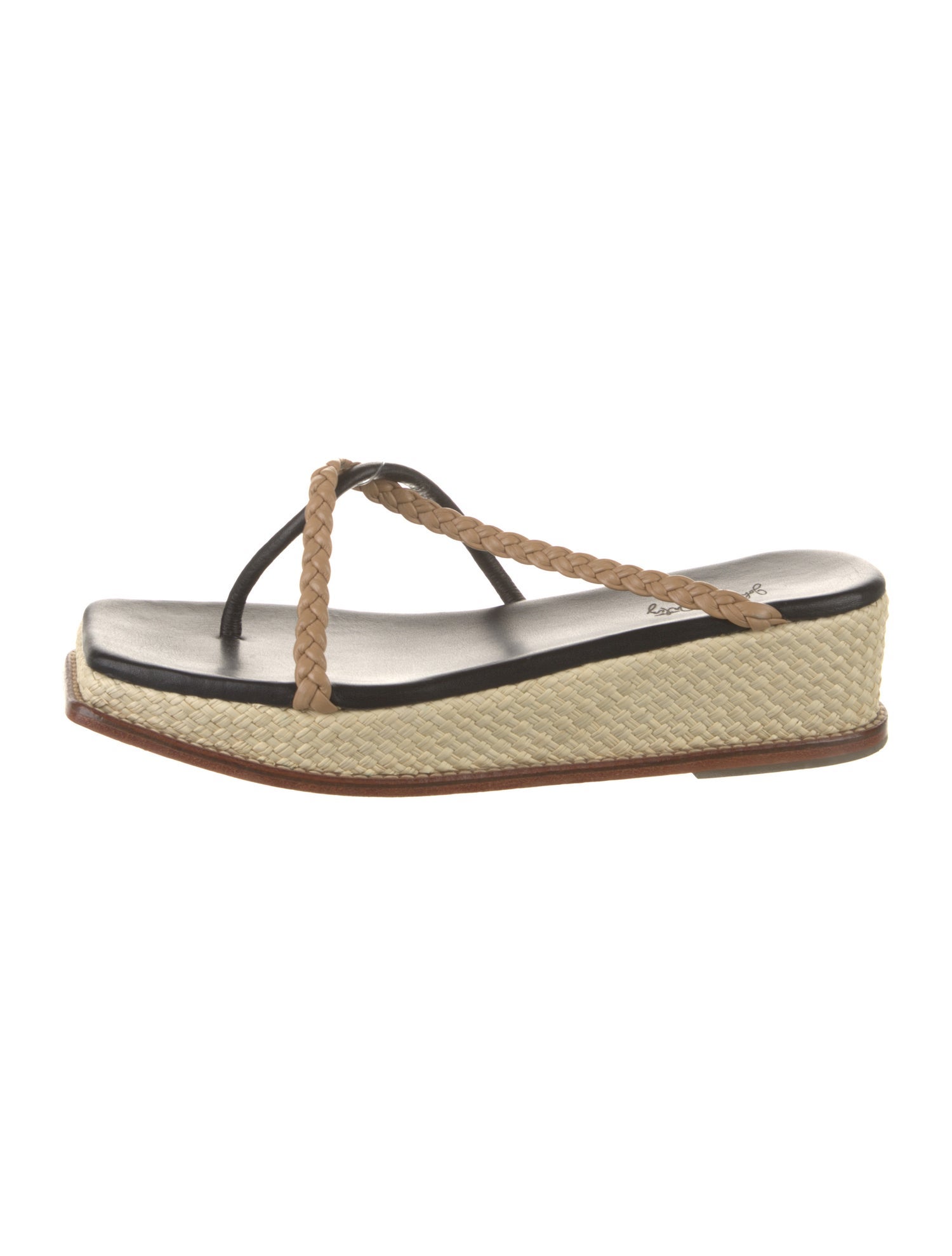 Johanna Ortiz Leather Braided Accents Espadrilles