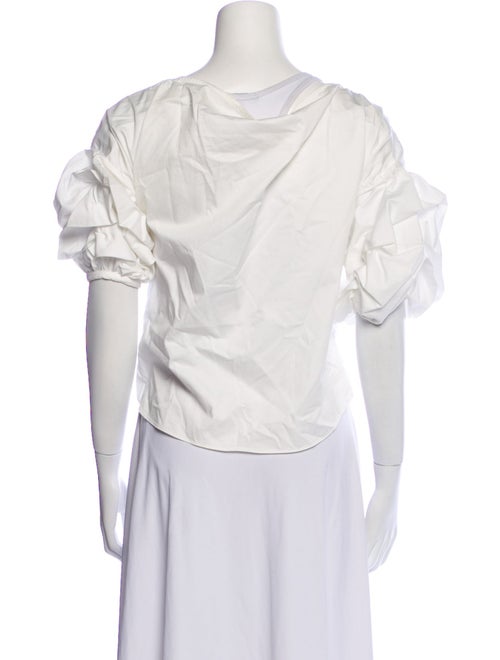 Johanna Ortiz V-Neck Short Sleeve Crop Top