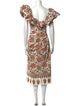 Johanna Ortiz Printed Long Dress