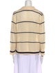 Johanna Ortiz Striped V-Neck Sweatshirt