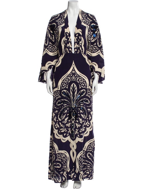 Johanna Ortiz Printed Long Dress