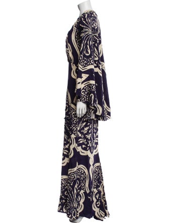 Johanna Ortiz Printed Long Dress