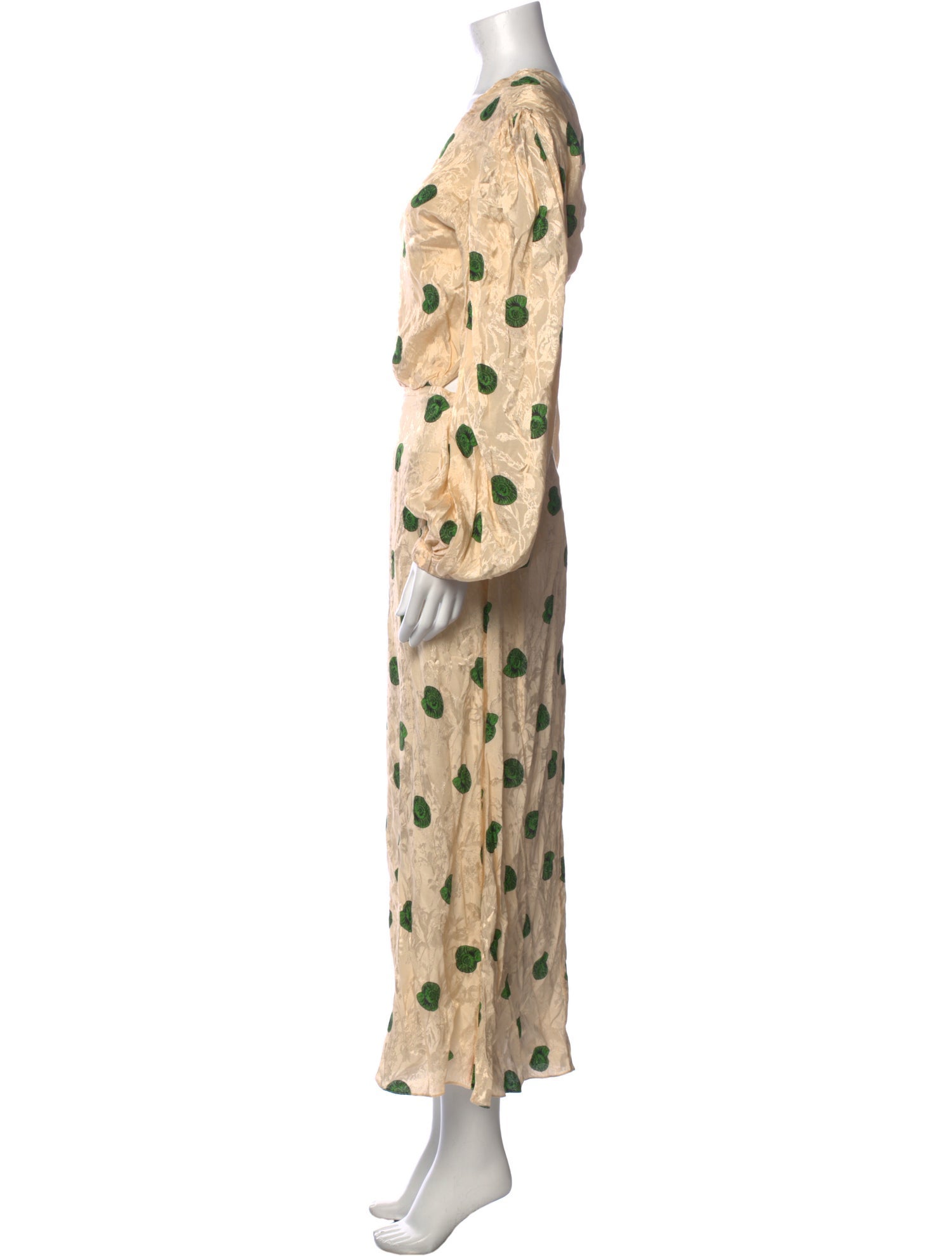 Johanna Ortiz Polka Dot Print Long Dress