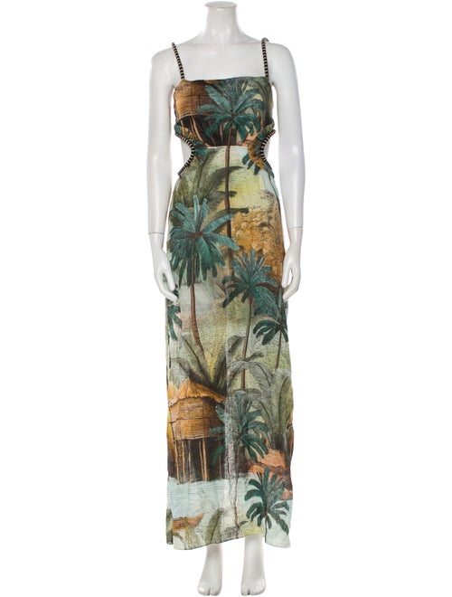 Johanna Ortiz Printed Long Dress