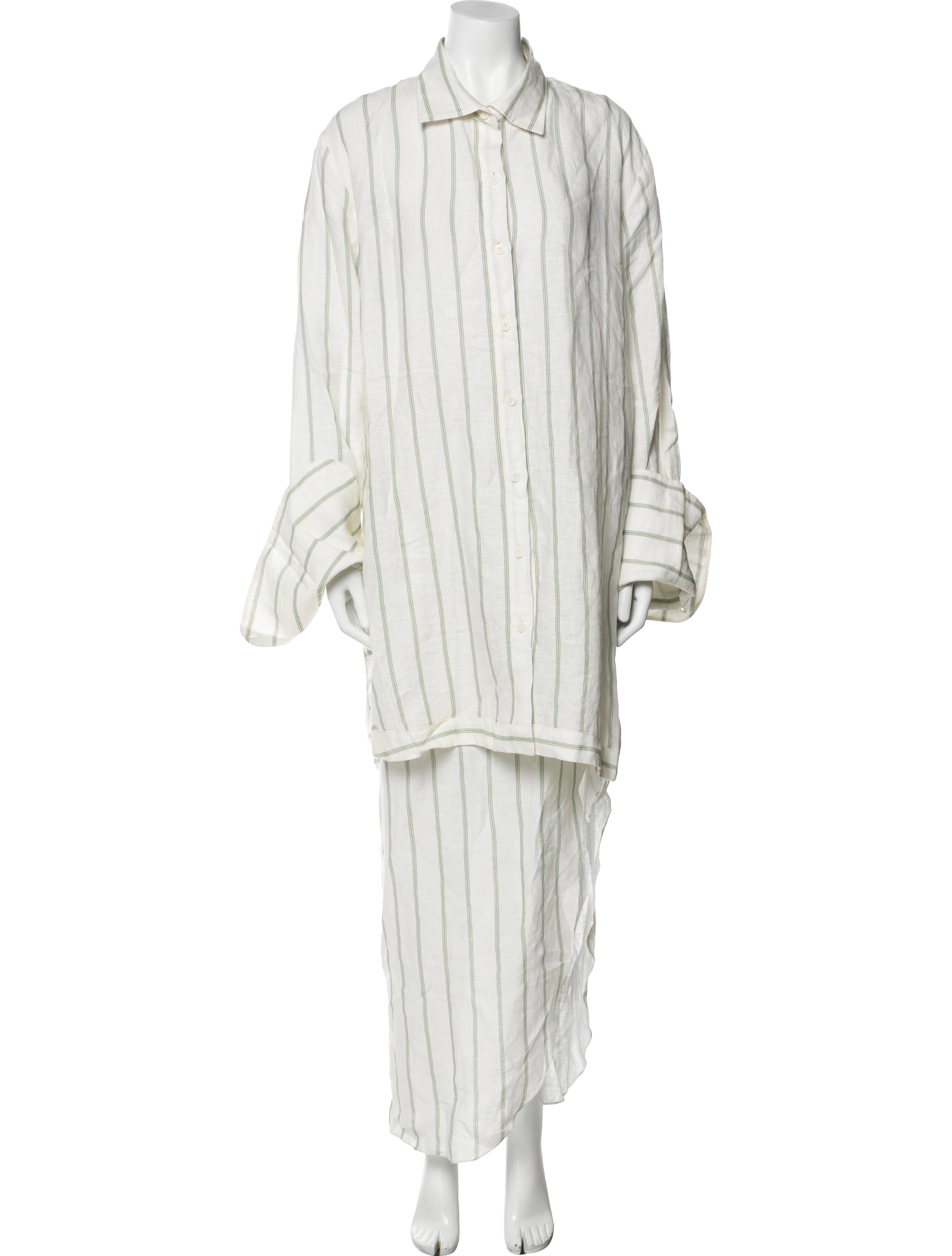 Johanna Ortiz Linen Striped Pant Set