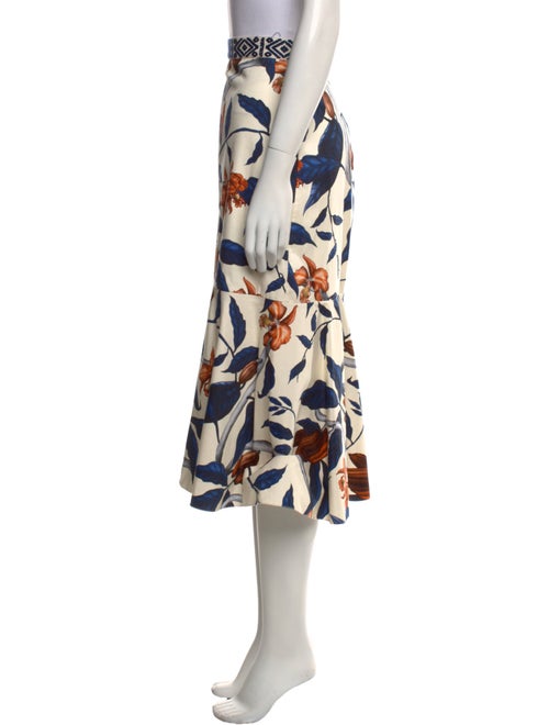 Johanna Ortiz Floral Print Midi Length Skirt