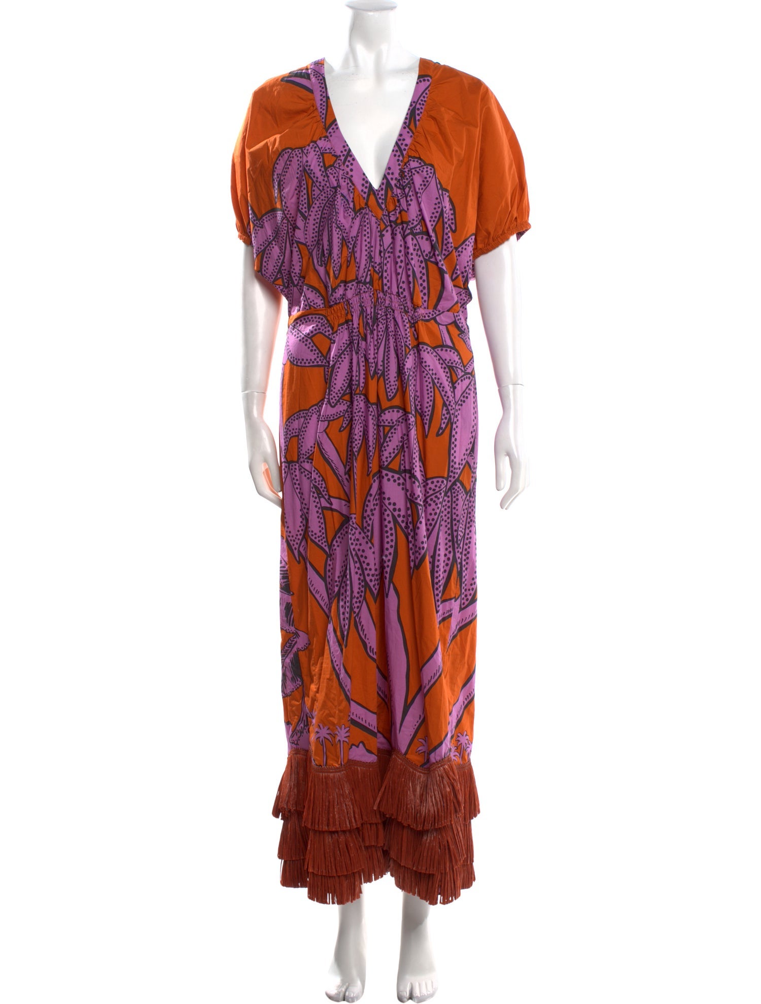 Johanna Ortiz Printed Long Dress w/ Tags