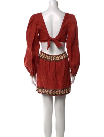 Johanna Ortiz Linen Mini Dress