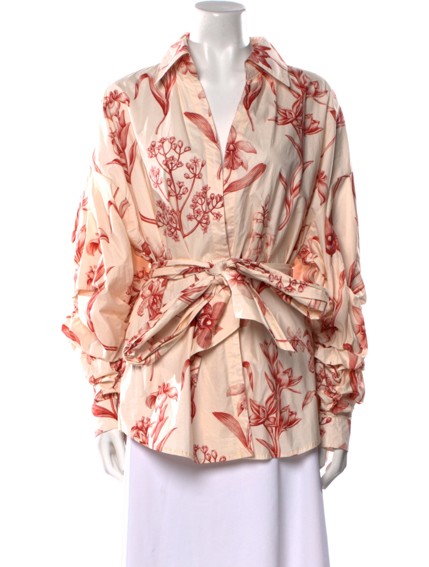 Johanna Ortiz Floral Print Long Sleeve Blouse