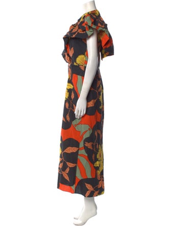 Johanna Ortiz Floral Print Long Dress