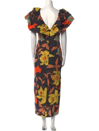 Johanna Ortiz Floral Print Long Dress