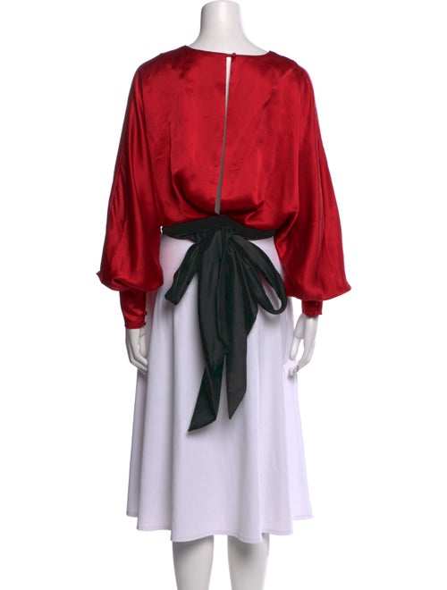 Johanna Ortiz Silk V-Neck Crop Top