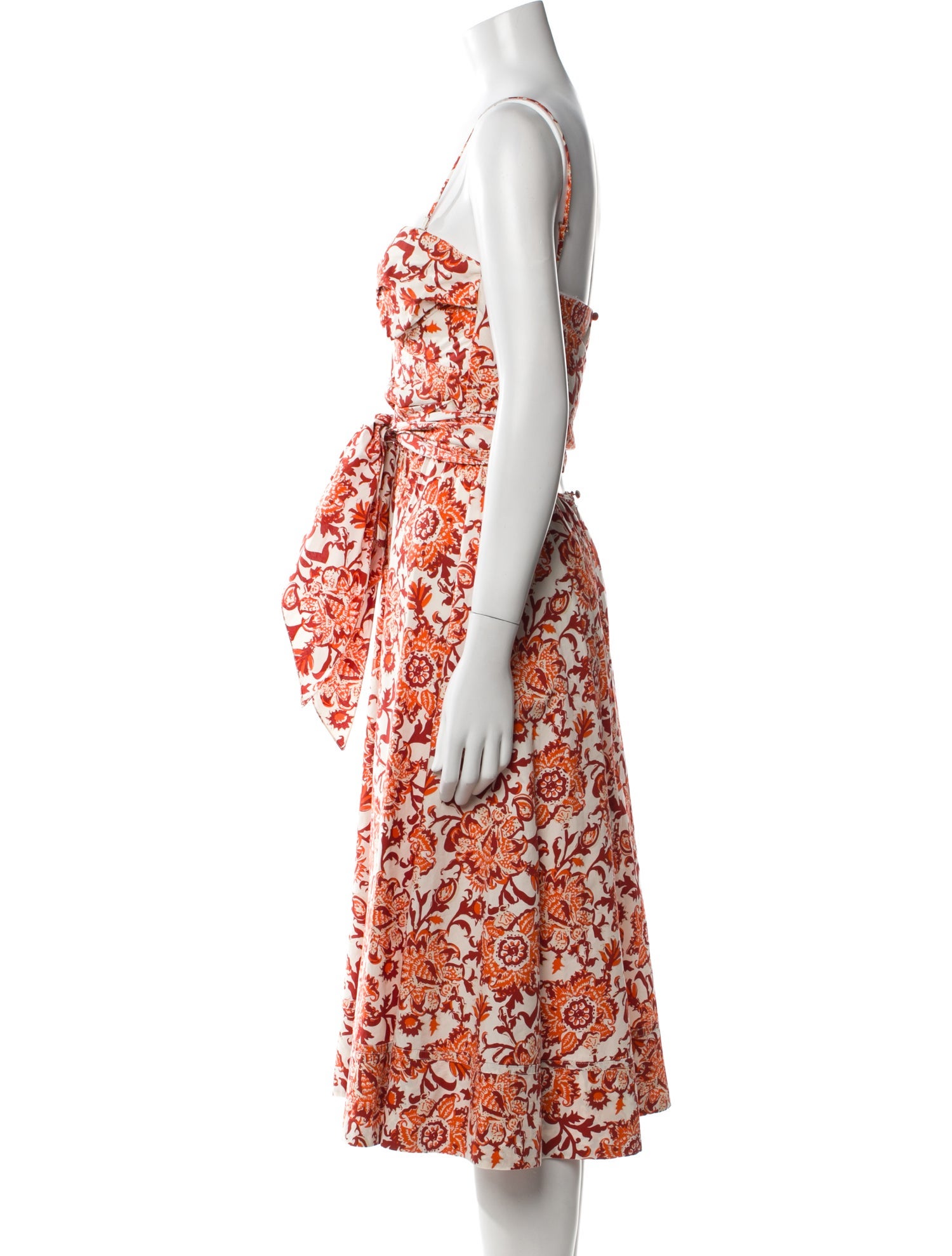 Johanna Ortiz Floral Print Midi Length Dress