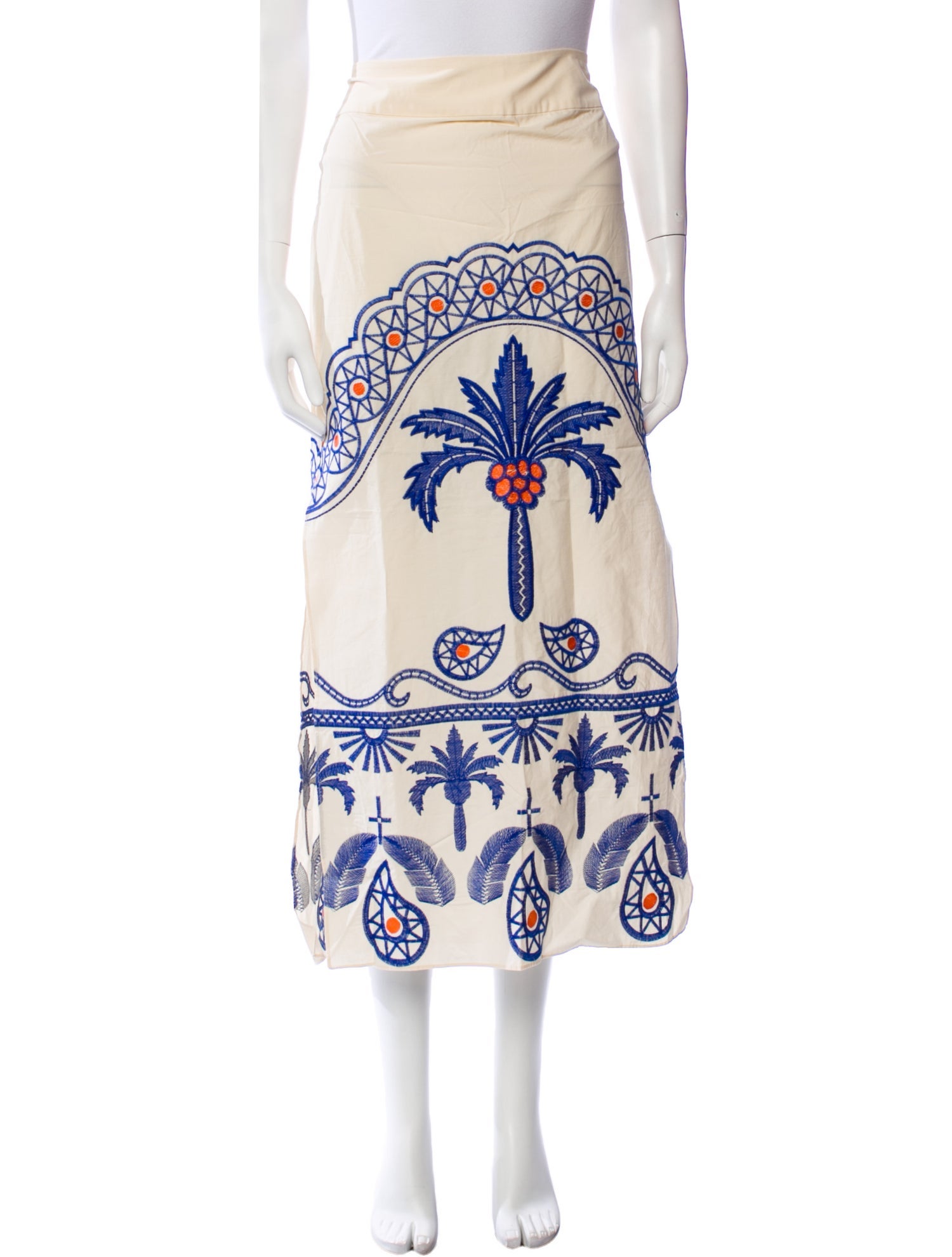 Johanna Ortiz Printed Midi Length Skirt w/ Tags