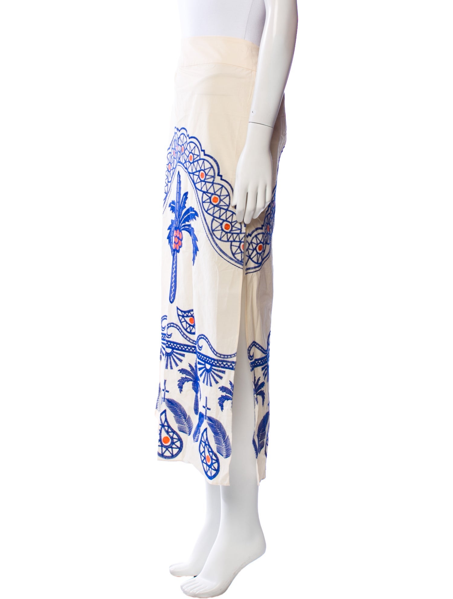 Johanna Ortiz Printed Midi Length Skirt w/ Tags