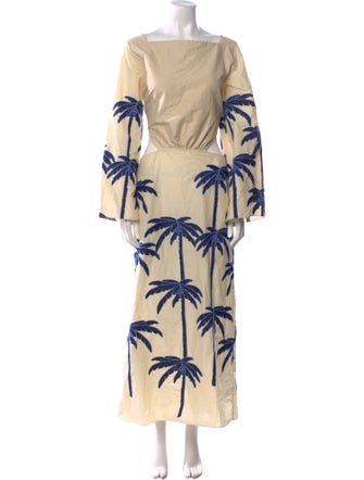 Johanna Ortiz Embroidered Journey Ankle Dress Long Dress