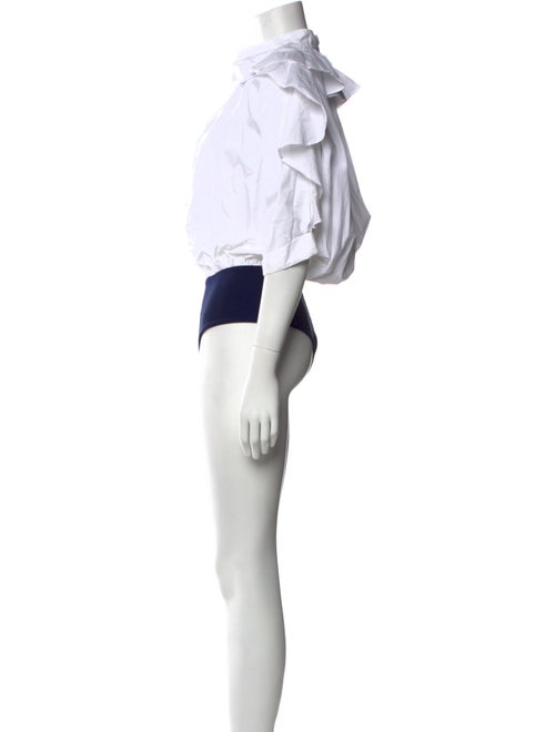 Johanna Ortiz Mock Neck Three-Quarter Sleeve Bodysuit