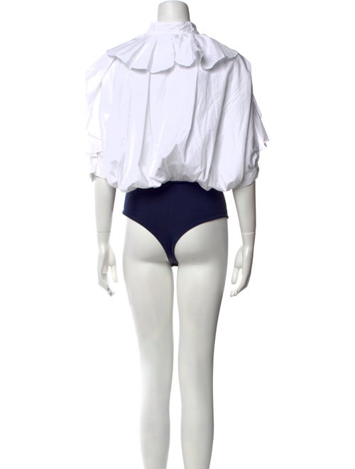 Johanna Ortiz Mock Neck Three-Quarter Sleeve Bodysuit