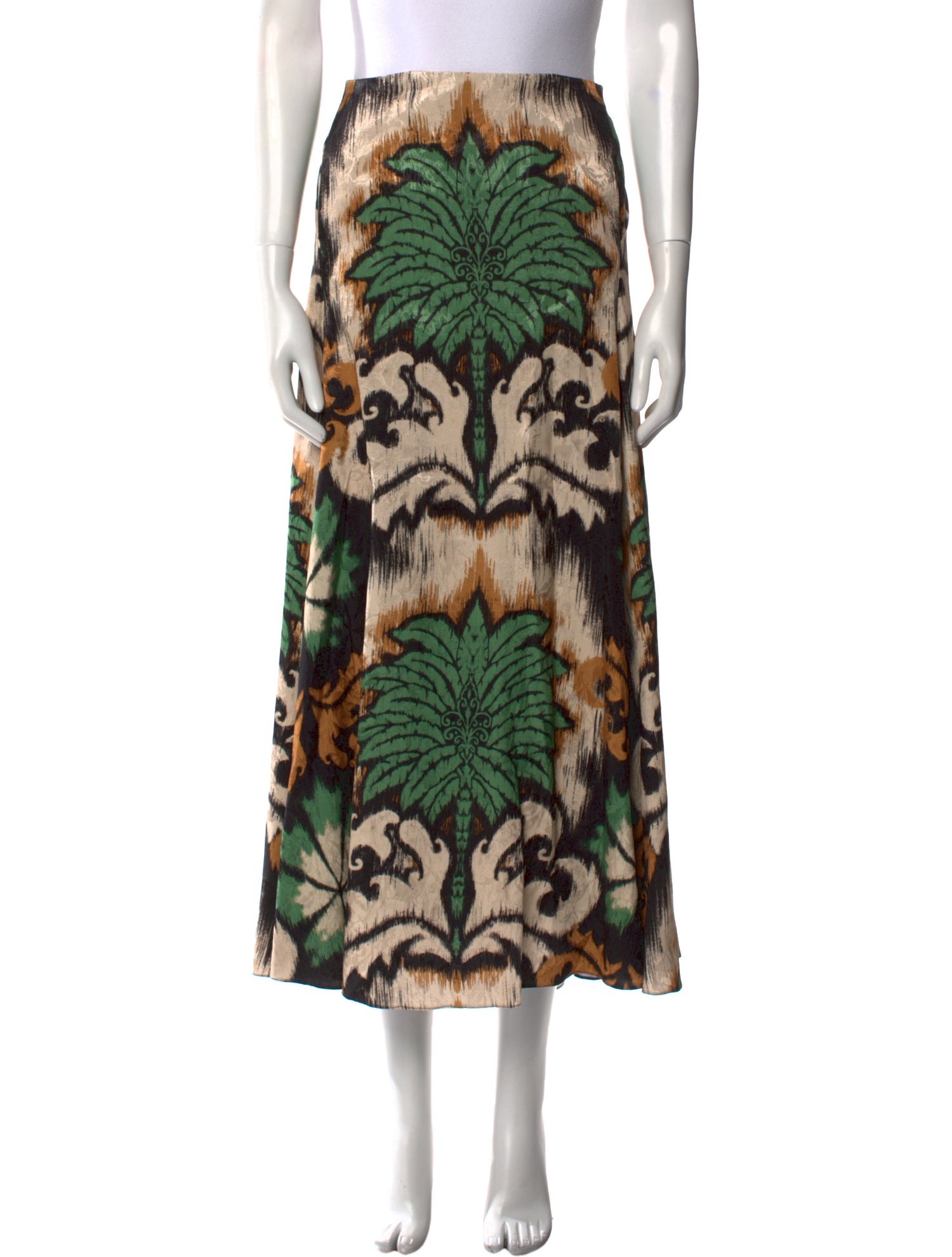 Johanna Ortiz Printed Midi Length Skirt w/ Tags