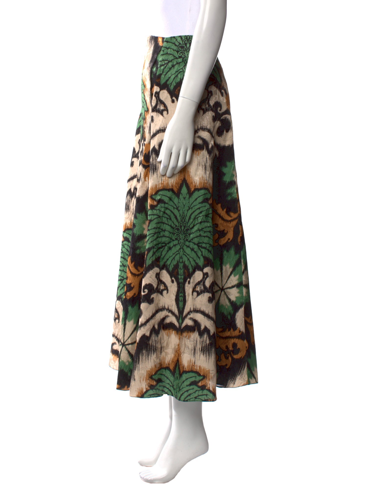 Johanna Ortiz Printed Midi Length Skirt w/ Tags