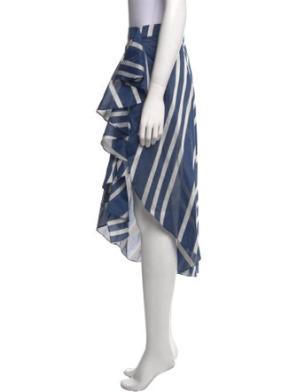 Johanna Ortiz Striped Midi Length Skirt