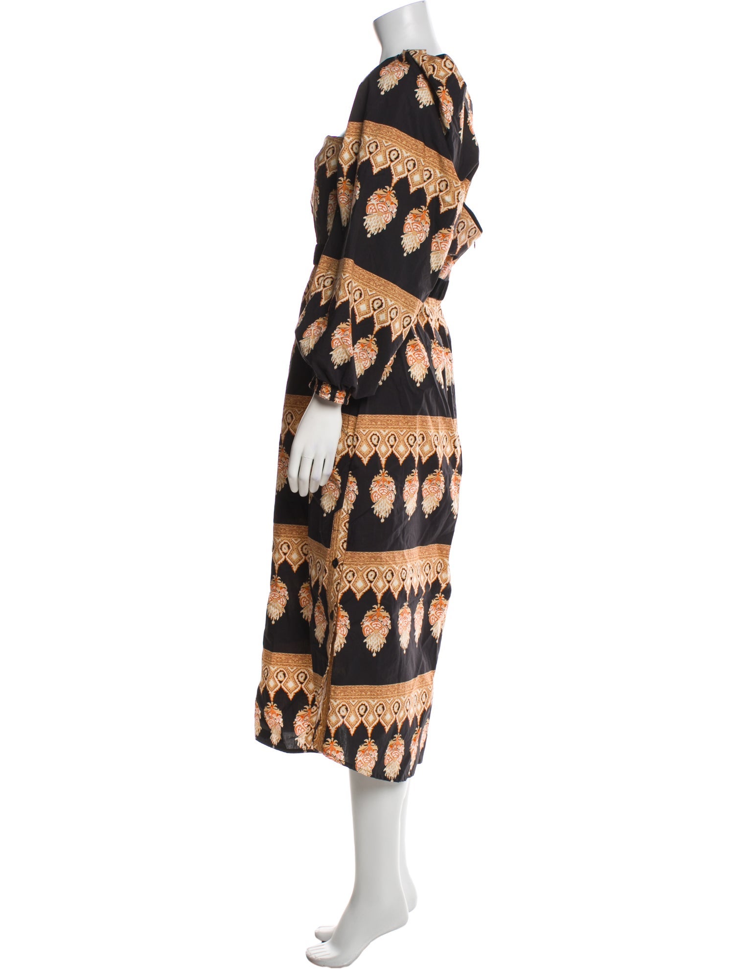 Johanna Ortiz Printed Midi Length Dress