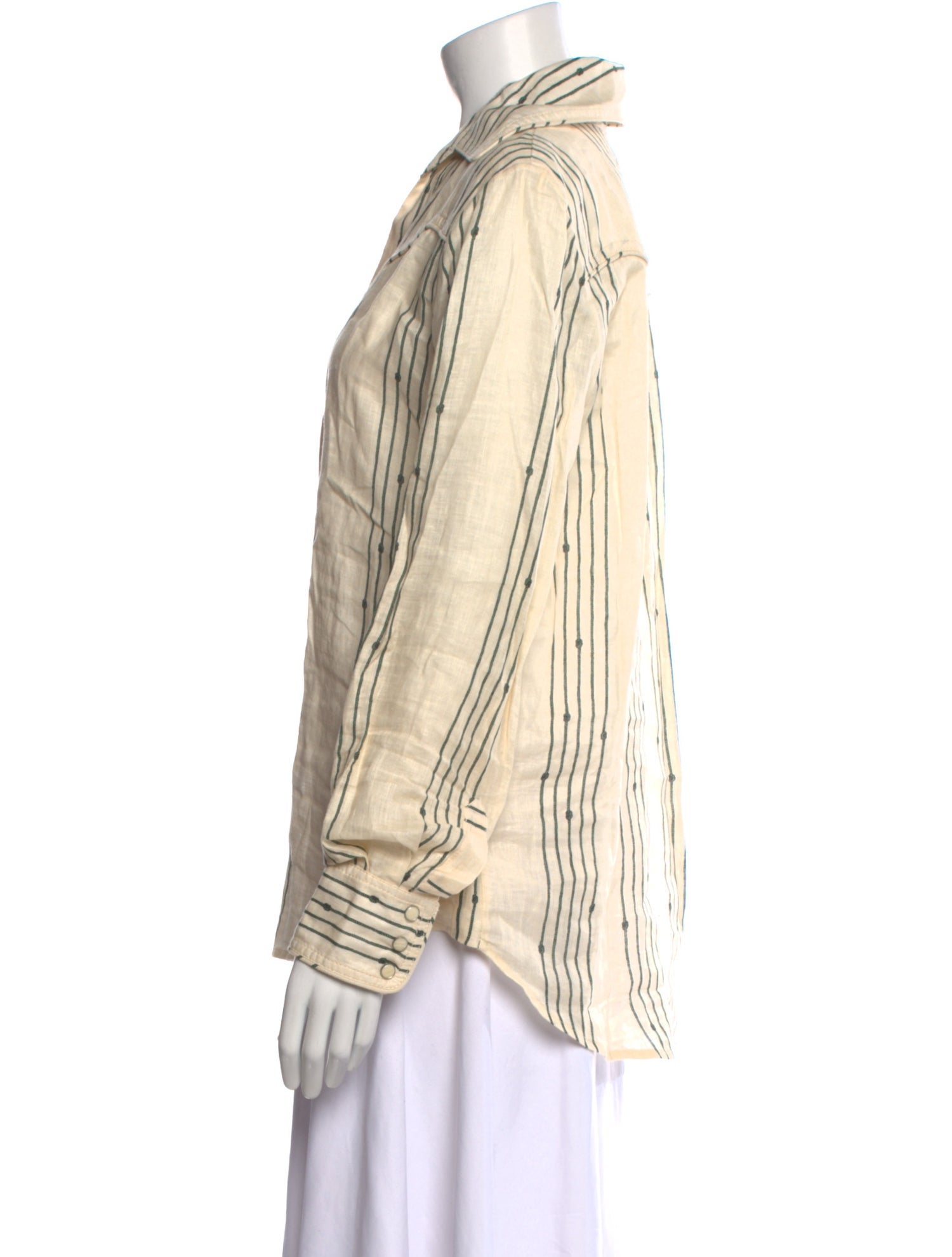 Johanna Ortiz Linen Striped Blouse