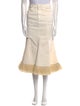 Johanna Ortiz Fringe Trim Accent Midi Length Skirt
