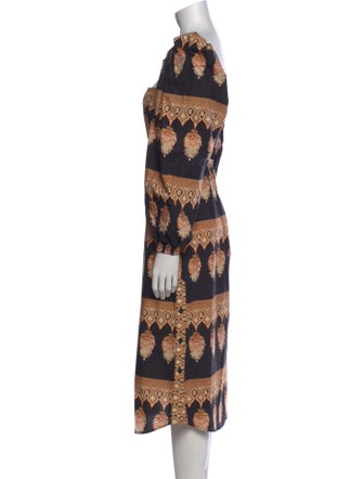 Johanna Ortiz Printed Midi Length Dress