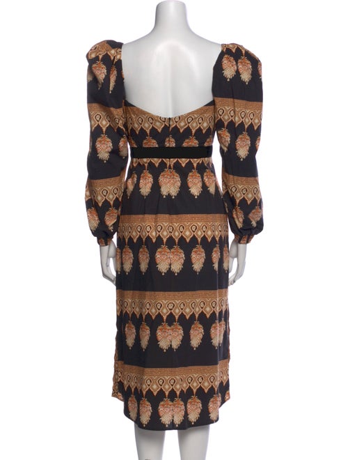 Johanna Ortiz Printed Midi Length Dress