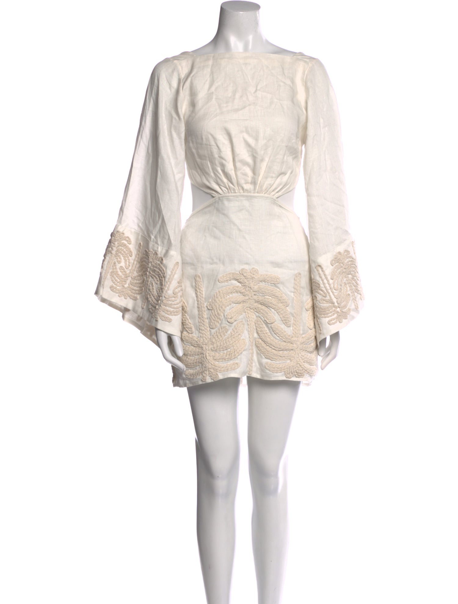 Johanna Ortiz Bateau Neckline Mini Dress w/ Tags