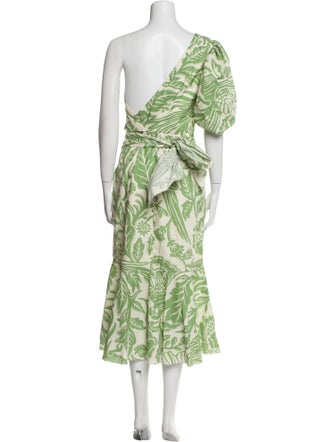 Johanna Ortiz Floral Print Midi Length Dress